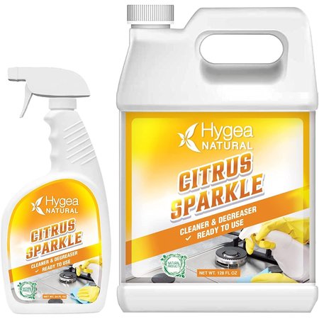 HYGEA NATURAL Citrus Sparkle  Natural Cleaner and Degreaser Ready to use 24oz Spray  Refill HNC-54